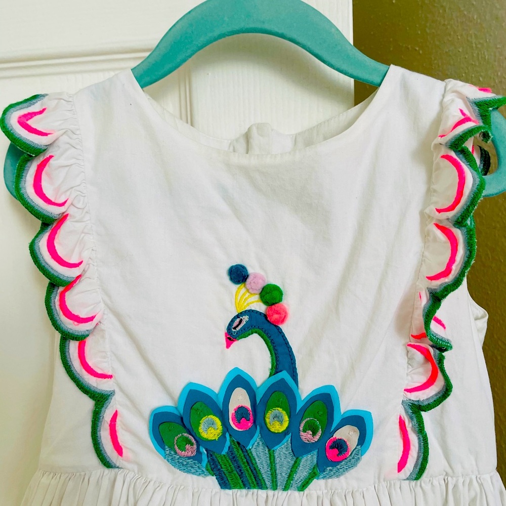 Mini Boden Peacock dress with pockets